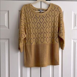 Marled by Reunited Size Large Gold/Yellow Soft Knit Sweater NWOT